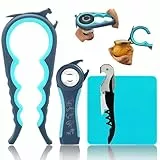 Otstar Glasöffner, Flaschenöffner und Dosenöffner für schwache Hände, Senioren mit Arthritis und Menschen mit geringer Stärke, Mutil Glasöffner lässt sich leicht abnehmen