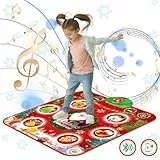 LEAPRCSTORE Tanzmatte Kinder Spielzeug, Musikmatte mit 6 Led-Leuchten, Drahtloser Bluetooth, 6 Spielmodi, Wiederaufladbare Batterie, Weihnachten Geburtstag Geschenke ab 4 5 6 7 8 9 10 11 12