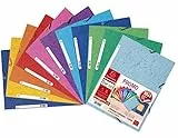 Exacompta 55510AMZE Packung mit 11 Gummizugmappen (10+1Gratis), 3 Klappen, 24 x 32 cm, 400 g, farbig sortiert