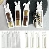 TREABEAR 4PCS Silikonformen Gießformen, Osterhase Silikonform, Gipsformen Zum Gießen, Silikonformen Gießformen Geschenkbox, Silikonform Frühling Hase, silikonform Geburtstag