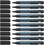Schneider Maxx 130 Permanent-Marker mit Rundspitze (Strichstärke: 1-3 mm, nachfüllbar) 10er Packung schwarz