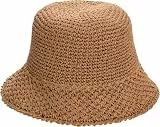 Divina Italian Design Bucket Hut aus Papierstroh, Unisex, 4 Farben – Yuma Bucket – CAPD 126, Camel, One size
