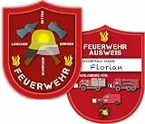 DH-Konzept 6 Ausweise für * Feuerwehr * in Form eines Marke für eine Mottoparty // Kindergeburtstag Kinder Geburtstag Feier Set Fest Party Motto Deko Spiel Mitgebsel Feuerwehrmann Feuer