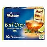 Meßmer Earl Grey | Feiner Schwarztee mit Bergamotte-Aroma | 50 Teebeutel | Harmonisch abgestimmt