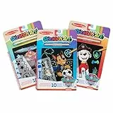 Melissa & Doug Paw Patrol Kratzbilder Block 3er Pack | Jeweils 10 Kratzbilder | Kreatives Spielzeug und Mitgebsel für den Kindergeburtstag | Für Kinder ab 5 Jahren