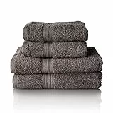 Glart Premium Frottier Handtuch Set, Frotteeserie in 6 Farben und 5 Größen, Farbe: ANTHRAZIT, 2X Duschtücher 70x140 cm und 2X Handtücher 50x100 cm
