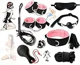 WreGmgg Rosa Frauen Set 10-teilig, einstellbare Fitnessgeräte, Fitnessstudio Set 35H