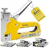 Rapid NUNU 3-in-1 Handtacker, Set mit 3.000 Klammern und Nägel, Tacker für Holz, DIY-Tackerpistole für Teppiche & Möbel, Upcycling, einstellbare Schlagkraft und ergonomisches Design