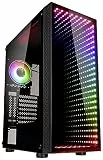Kolink Void Rift PC Gehäuse Midi Tower Case mit ARGB-beleuchteter Front, Glas mit Vertikaler GPU-Einbau Möglich, Gaming, Tempered Glass for Computer Case ATX