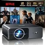 Smart Beamer 4K - [Kompatibel mit Netflix & Dolby Audio] 1000 ANSI Autofokus & 6D Trapezkorrektur, TOPTRO Beamer 4K Heimkino WiFi 6/Bluetooth Full HD 1080P HDR10 Outdoor Projektor für Handy