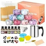 Yvgoov Kerzen selber Machen Set Kerzenherstellung Zubehör Duftkerze Geschenke Candle Making Kit Sojawachs, Duftöle diy set erwachsene bastelset als Frauen Geschenk (Marmormuster)