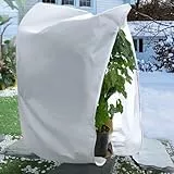 DazSpirit Winterschutz für Pflanzen, 200 x 240 cm Winterschutz Kübelpflanzensack mit Kordelzug und Reißverschluss, Wiederverwendbar Frostschutzvlies aus Frost, Frost, Insekten