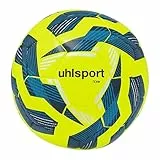 uhlsport Fußball Team-Fußbälle - langlebige Trainingsbälle für das Mannschaftstraining - Fußball für Kinder und Erwachene, Größe 3, Größe 4 und Größe 5, Fluo gelb/Marine/weiß