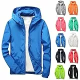 Battnot FußBall Regenjacke Kinder Übergangsjacke jungen Mädchen Softshelljacke Kids Jacke Regenmantel Outdoorjacke Winddicht Wasserdicht Atmungsaktiv Übergangsmantel