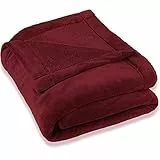 CelinaTex Flauschige Kuscheldecke 150 x 200 cm Bordeaux rot Decke Sofa warm Wohndecke weich Mikrofaser Fleece Oeko-TEX Montreal
