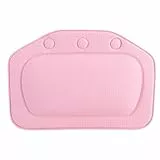 Fdit PVC Schwamm Badewannenkissen Kissen Badekurort Kopfstütz Bad Kopf Kissen Hals Rückseite Kissen für Badezimmer(Rosa)
