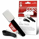 LABEL THE CABLE® 10 Stk Klett Kabelbeschriftung schwarz Kabelbinder wiederverschließbar, Kabeletikett, Klettband, Kabelmarkierung, perfektes Kabelmanagement, PC Zubehör, Markierung Mehrfachsteckdose