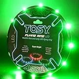 TOSY Fliegender Ring – 12 LEDs, hell, automatisches Aufleuchten, sicher, wasserdicht, leichtes Frisbee, Geschenk zum Geburtstag, Ostern, Weihnachten für Jungen/Mädchen/Kinder