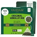 VAHDAM, Grüner Tee Von Himalaya (100 Teebeutel) 100% Reiner & Aromatischer | Natürliche Grüntee Loses Blatt | Vegan, Glutenfrei, Laktosefrei | Frisch & Direkt Von Der Quelle In Indien | Grüner Tee
