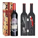Kato Wein Geschenkset - Weinöffnerset Wein Korkenzieher Zubehör Kit mit Drink Aufkleber, 5 Stücke Perfekte für Valentinstag Hochzeitsgeschenke Housewarming für Weinliebhaber, Freundin Rot