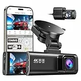 REDTIGER Dashcam Auto Vorne Hinten 4K/2,5K mit STARVIS 2, Dash Cam Auto Kamera 3,18' IPS-Bildschirm, 5.8GHz WiFi, GPS, 170°Weitwinkel WDR,Ohne SD-Karte, Unterstützt 512 GB Max(F7NP-N)