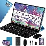 2024 Neueste Tablet 10 Zoll mit Widevine L1, Android 14 Tablet, 20GB RAM+128GB ROM(TF 1TB), Octa-Core 1.8GHz,WiFi 6, 6000mAh, Bluetooth 5.0, 1280 * 800, 8MP+5MP, Tablet mit Tastatur und Maus,Blau