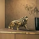 Cutfouwe Löwe Statue Harz Löwen Figur Löwe Skulptur Dekoration-Abstrakte Tierfigur Schreibtisch,Feng Shui, Ornament Für Zuhause, Büro, Dekoration, Geschenk,Löwe skulptur