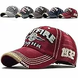 CheChury Distressed Basecap Unisex Retro Baseball Kappe Einstellbare Freizeit Mütze Baseballmütze Hip Hop Outdoor Hut für Männer und Frauen