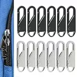 12 Stück Reißverschluss zipper,Ersatzteile Reißverschluss Zippers, Metall Zipper Pull，Zippers Für Reißverschlusss - für Kleider、Jeans