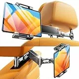 LISEN für iPad Tablet Halterung Auto Kopfstütze, Stabil Tablethalter Auto Ausziehbare 360° Drehbar Auto Zubehör Organizer Kinder Reise für iPad Air Pro/Kindle/Switch 4,7-11,9 Zoll, Tiefsee-Schwarz
