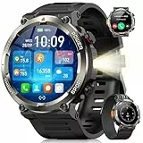 Blackview Smartwatch Herren, Anrufe tätigen/empfangen, 1,45'' Fitnessuhr mit Herzfrequenz SpO2 Schrittzähler Schlafmonitor, IP68 Wasserdicht Aktivitätstracker, 100+ Sportmodi, Sportuhr für iOS Android