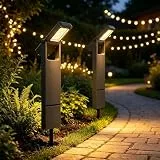 kefflum Solar Wegeleuchten für AußEn, Wegeleuchten AußEn Solar 300LM/100LM mit Helle 40 LED Lichts, Solarlampen füR AußEn Garten Stehend 2500K-3500K, Warmweiß, Ip65, für Weg Terrasse Rasen (2 Stück)