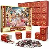 Pukamam Puzzle Adventskalender 2025 Kinder 1008 Teile Erwachsene Weihnachtskalender Mädchen Jungen