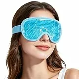 NEWGO Augenmaske Kühlend für Geschwollene Augen, Kühlmaske Augen Gesicht, Wiederverwendbar Augenmaske kühlend Kühlbrille für Migräne, Kopfschmerzen, Geschwollene, Müde Augen, Dunkle Augenringe (Blau)