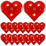 Amosfun 20 StüCk Rote Herzbrosche Beleuchtete Anstecknadeln - Glühendes Effekt Herz-Pins FüR Valentinstag, Partys, Hochzeiten Und Geschenkideen