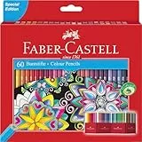 Faber-Castell 111260 - Buntstifte Set Castle, 60-teilig, hexagonal, bruchsicher, für Kinder und Erwachsene
