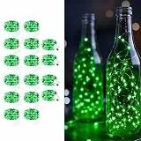 Maxee 16 Stück 3M Grün LED Lichterkette Batterie, Wasserdicht für DIY, Party, Stimmung Lichter, Weihnachtsdeko, Innen- und Außenbereich Deko, 4 Stück Quadratische + 12 Stück Flache Lichterkette