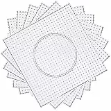 H&W Bügelperlen Platten,4Pcs 5mm Steckperlen,Transparente Steckplatten Bausätze mit 4 Bügelpapier