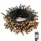 NEXVIN LED Lichterkette Weihnachtsbeleuchtung, 20M 200 LED Lichterkette Weihnachtsbaum Warmweiß Wasserdicht Erweiterbar mit 12 Modi & Timer für Weihnachten Innen Außen Deko