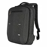 Cocoon GRAPHITE - 15' MacBook Pro Backpack & Organizer mit elastischen Bänder / Business-Rucksack / Daypack für Laptops / Wasserabweisend / Faux Fur Polsterung – Dunkel-Grau / 33 x 13,9 x 43,1 cm