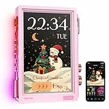 Divoom Times Frame – transparenter digitaler Bilderrahmen (10,1-Zoll) mit WLAN und 64 GB, IPS-Display mit Schweb-Effekt und RGB-Drehknopf, 400+ Zifferblätter, Widgets und Pixel-Art-Community (rosa)