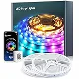 Mexllex LED Strip 40m,Bluetooth LED Streifen mit Fernbedienung und App, 16 Mio. Farben, Sync mit Musik, Led Lichterkette für Schlafzimmer TV Zuhause Schrankdek
