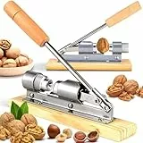 Retoo Nussknacker Retro aus Holz und Stahl, Retro Design-Nussknacker Manuelle Walnüsse Öffnen Werkzeug Mit Holzbasis Griff, Nußknacker, Haselnuss Nuss-Zange Für Mandel-Walnüsse Macadamia-Nüsse