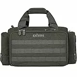 DÖRR Waffentasche ProTac Olivgrün, Taktische Einsatztasche für Schießsport, Airsoft, Jagd & Outdoor, Angeln, Kurzwaffentasche für Munition, Magazine & Zubehör, abschließbare Pistolentasche, Polyester
