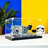 icuanuty Acrylmodell-Display-Box/Display-Vitrine für Lego 75329 Death Star Trench Run Diorama Set -Display-Box Staubschutzhülle mit Sockel,26x20x14 cm
