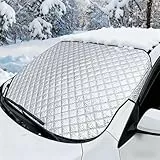 Frontscheibenabdeckung, Windschutzscheibenabdeckung Winter, Frostabdeckung Sonnenschutz Auto Frontscheib Autoscheibenabdeckung Winschutzscheiben Abdeckung Groß, 145x 110cm