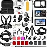 Zubehör Set Kit Bundle für DJI Osmo Action 5 Pro/4/3, oGoDeal Wasserdicht Schutzhülle Wasserdicht Gehäuse Schnorcheln Zubehör Fahrradhalterung Selfie-Stange Kopfgurt für DJI Osmo