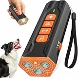 Feycig Anti Bell Gerät Hunde - 4 Modi Hundetrainingsgerät bis 23 Fuß Reichweite, Wiederaufladbar Ultraschall Hundeabwehr mit Frequenze Taschenlampe, Effektiv Hundetrainings Geräte Draußen Zuhause