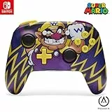 Verbesserter Kabelloser PowerA-Controller für Nintendo Switch - Mario, Wario, Nintendo Switch Lite, Gamepad, Spiele-Controller, Bluetooth-Controller, Aufladbar, Offiziell Lizenziert