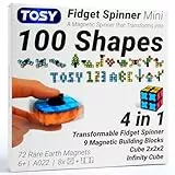 TOSY Magnet Fidget Spinner Mini – 8 Bausteine, 3-in-1: verwandelbarer Fidget-Spinner, Infinity-Würfel, 2x2 Puzzlewürfel, Kinder/Erwachsene, STEM-Sensorik Anti-Stress Spielzeug